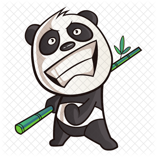 Cute Panda Feeling Excited Icon Of Sticker Style Available In Svg Png Eps Ai Icon Fonts