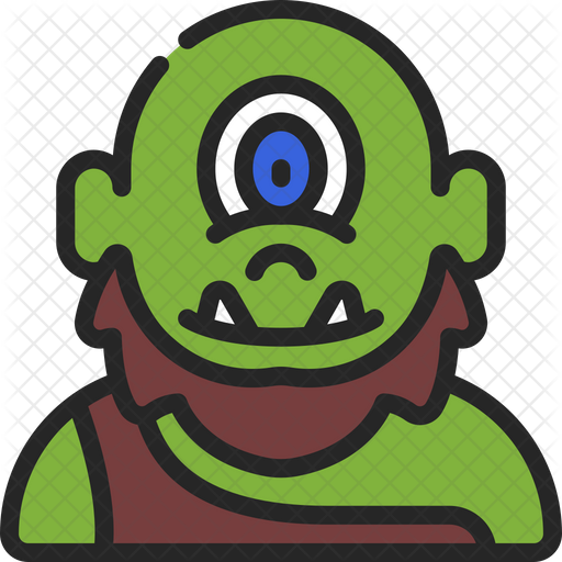 Cyclops Icon Download In Colored Outline Style