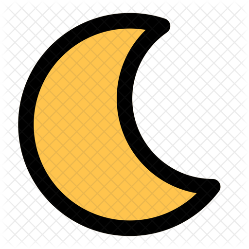 Dark mode Icon - Download in Colored Outline Style