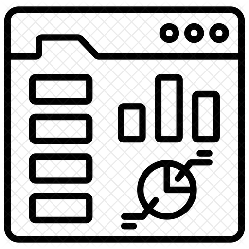 Dashboard Report Icon Download in Line Style