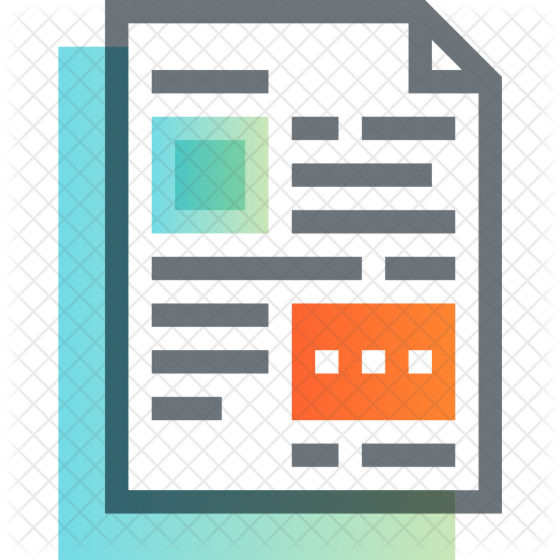 Data Icon - Download in Colored Outline Style