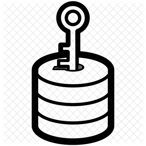 Data Access Icon - Download in Line Style