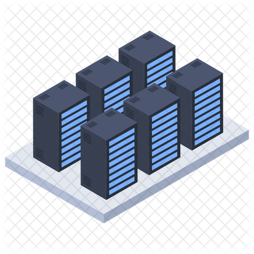 Data Center Icon - Download in Isometric Style