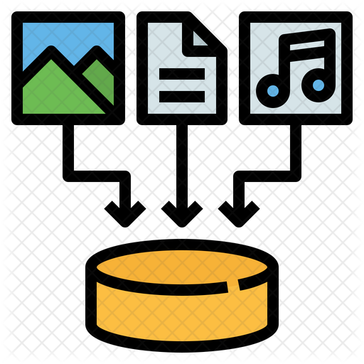 Data Collection Icon - Download in Colored Outline Style