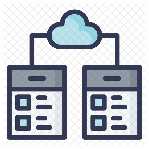 Data Connection Icon - Download in Colored Outline Style