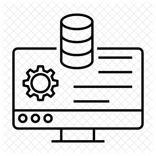 Data Processing Icon - Download in Line Style