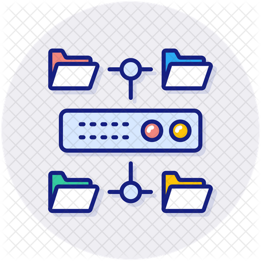 Data Structure Icon - Download in Colored Outline Style