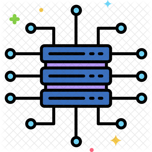 Data Structure Icon - Download in Colored Outline Style