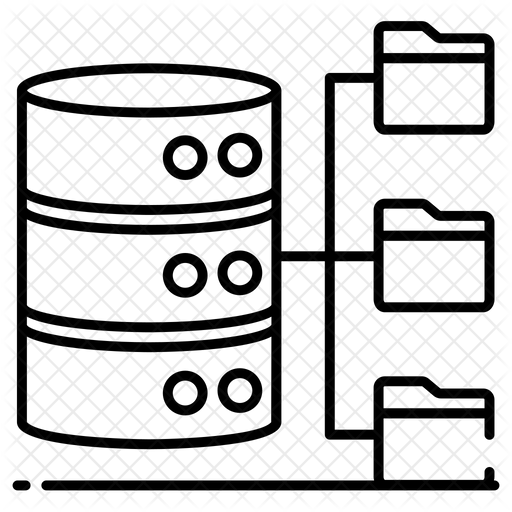 Database Architecture Icon - Download in Line Style