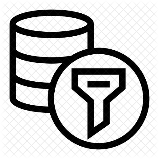 Database filter Icon - Download in Line Style