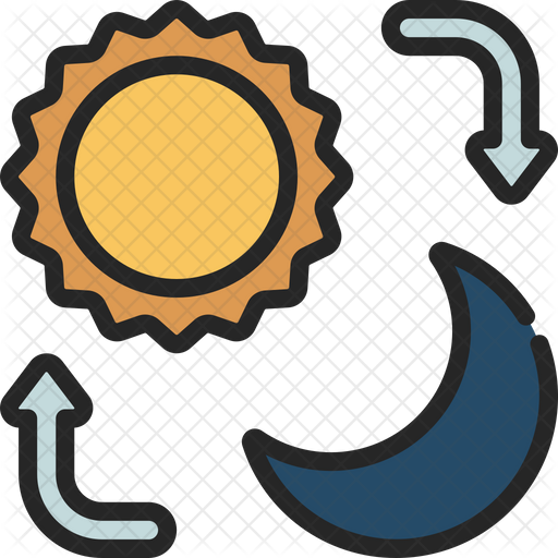Day Night Cycle Icon Download in Colored Outline Style