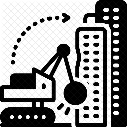 Demolition Icon - Download in Glyph Style