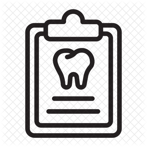 Dental Record Icon Download in Line Style
