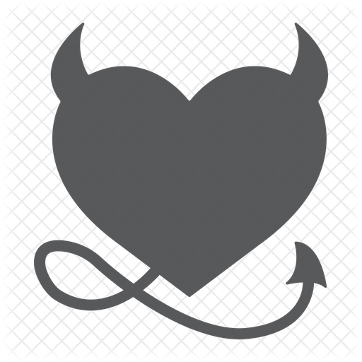 Free Devil Heart Icon Of Glyph Style Available In Svg Png Eps Ai