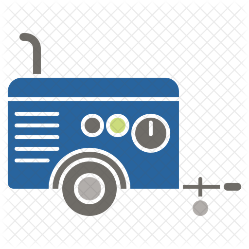 Diesel Generator Icon Download In Flat Style