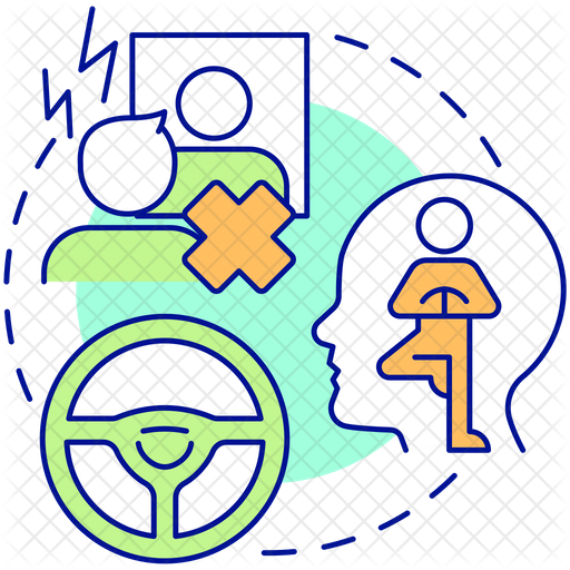 Divert negative self talk Icon - Download in Colored Outline Style