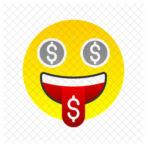 dollar sign face emoji copy and paste