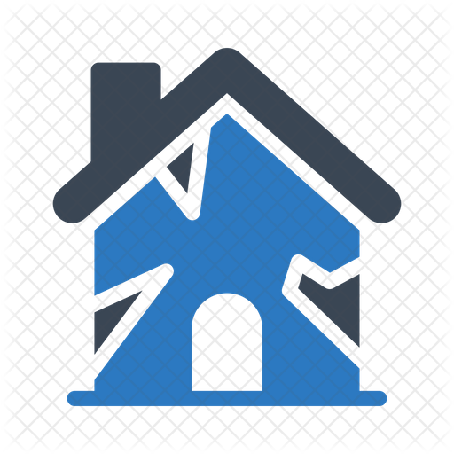 Earthquake Effect On House Icon Of Flat Style Available In Svg