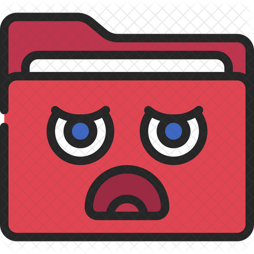 Emoji folder Icon Download in Colored Outline Style