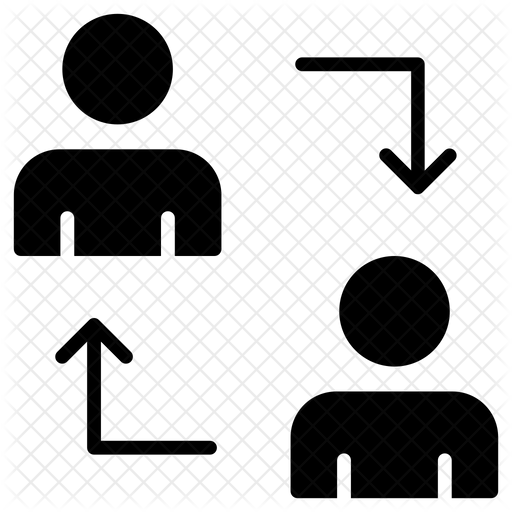 Employee Swapping Icon - Download in Glyph Style