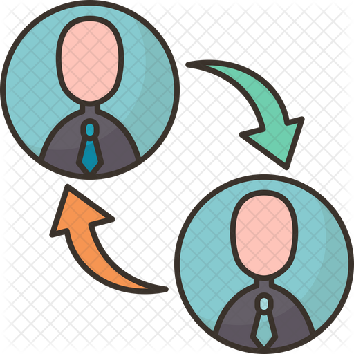 Employee Turnover Icon - Download in Colored Outline Style