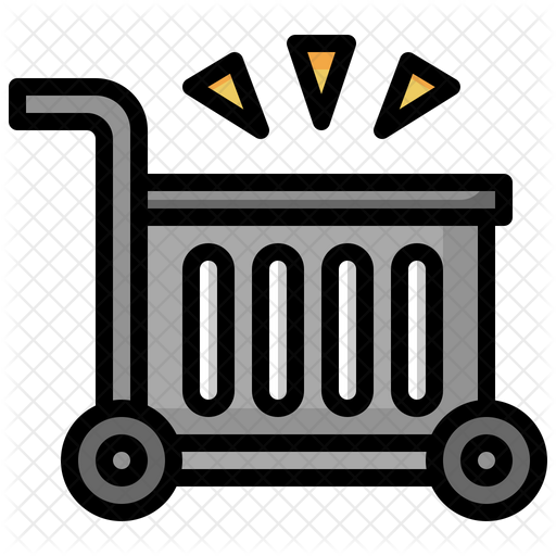 Empty Cart Icon Download in Colored Outline Style