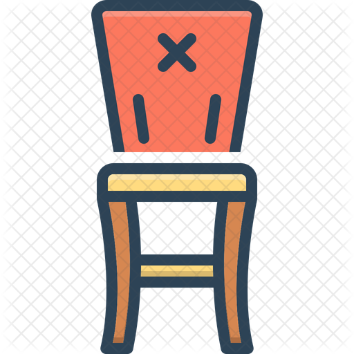 Empty Chair Icon Download in Colored Outline Style