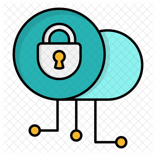 Encryption lock Icon - Download in Colored Outline Style