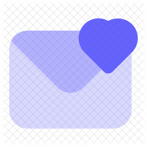 Envelope Heart Monochrome Icon | Unicons | IconScout