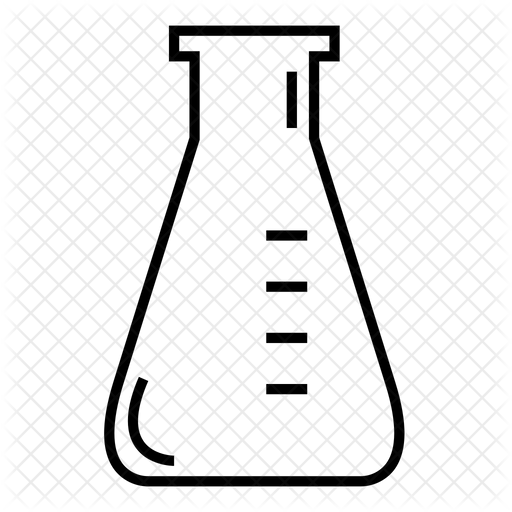 Erlenmeyer Flask Icon Download in Line Style