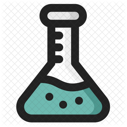 Erlenmeyer Flask Icon Download in Colored Outline Style