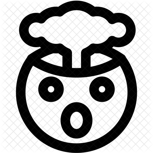 Exploding Head Emoji Icon - Download in Line Style