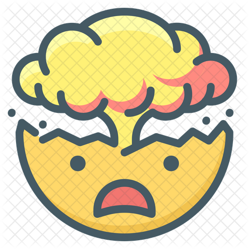 Exploding Head Emoji Emoji Icon Download in Colored Outline Style