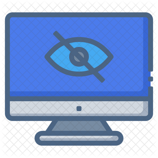 Eye Cross Icon Download in Colored Outline Style