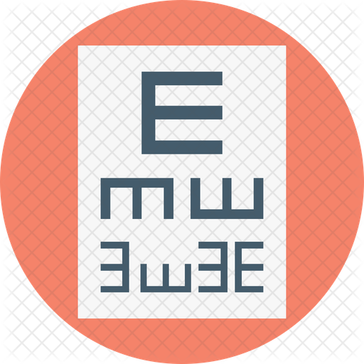Eye Test Chart Icon Download in Rounded Style