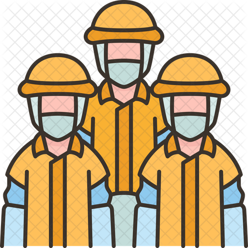 Factory Worker Icon - Download in Colored Outline Style