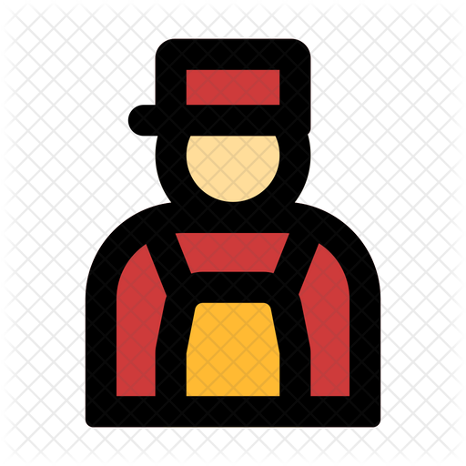 Factory workers Icon - Download in Colored Outline Style
