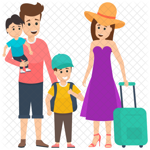 Free Family On Vacations Icon Of Flat Style Available In Svg Png Eps Ai Icon Fonts