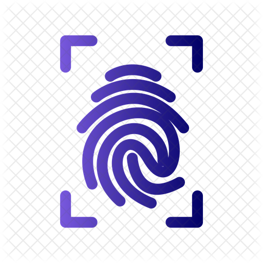 Fingerprint Identification Icon Download in Gradient Style
