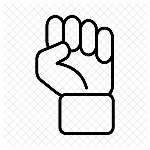 Fist Icon - Download in Line Style