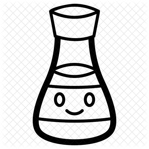 Flask Smiley Emoji Icon - Download in Line Style