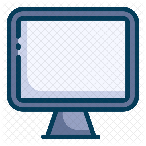 Flat Screen Tv Icon - Download in Colored Outline Style