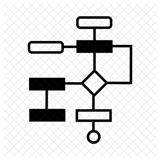 Flowchart Icon - Download in Glyph Style