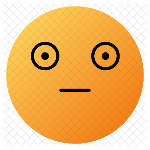 Flushed Face Emoji Icon Download in Colored Outline Style