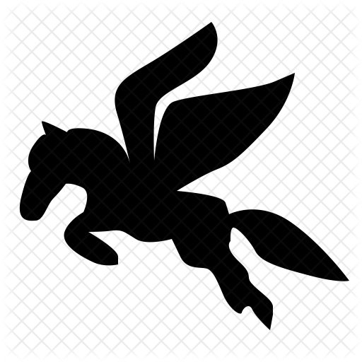 Flying horse Icon Download in Glyph Style