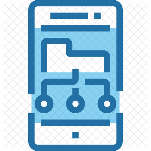 Folder structure Icon - Download in Colored Outline Style