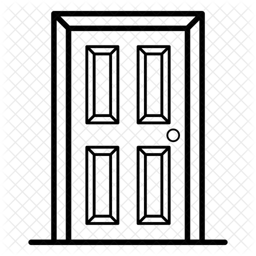 Free Front Door Icon of Line style - Available in SVG, PNG, EPS, AI