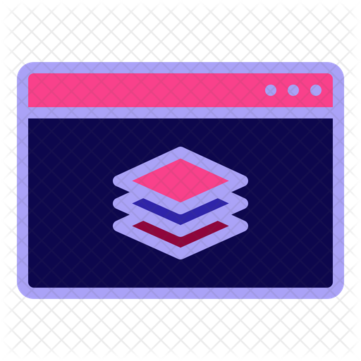 Full Stack Icon - Download in Colored Outline Style
