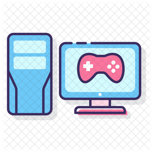 Free Gaming Pc Colored Outline Icon - Available in SVG, PNG, EPS, AI