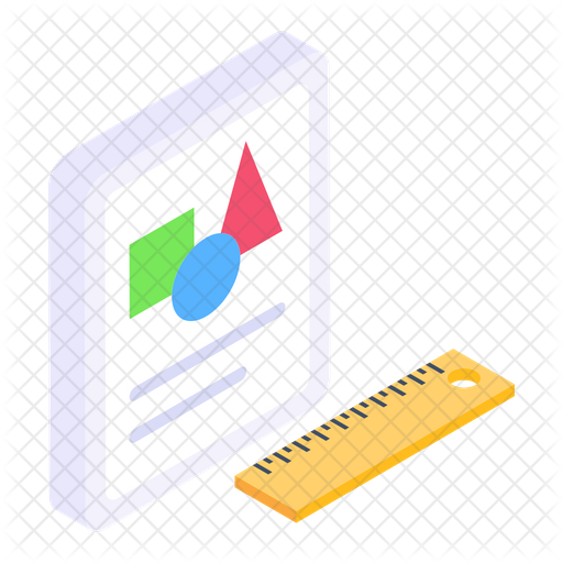 Geometry Drawing Icon Download in Isometric Style